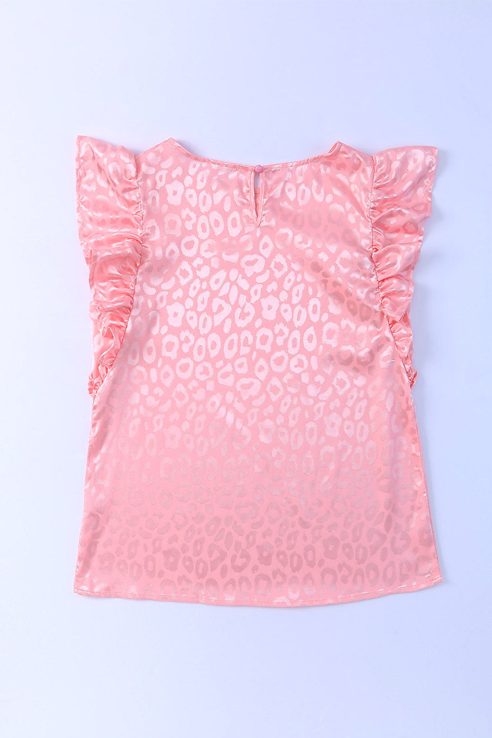Rosy Satin Jacquard Sleeveless A-Line Leopard Print Dress