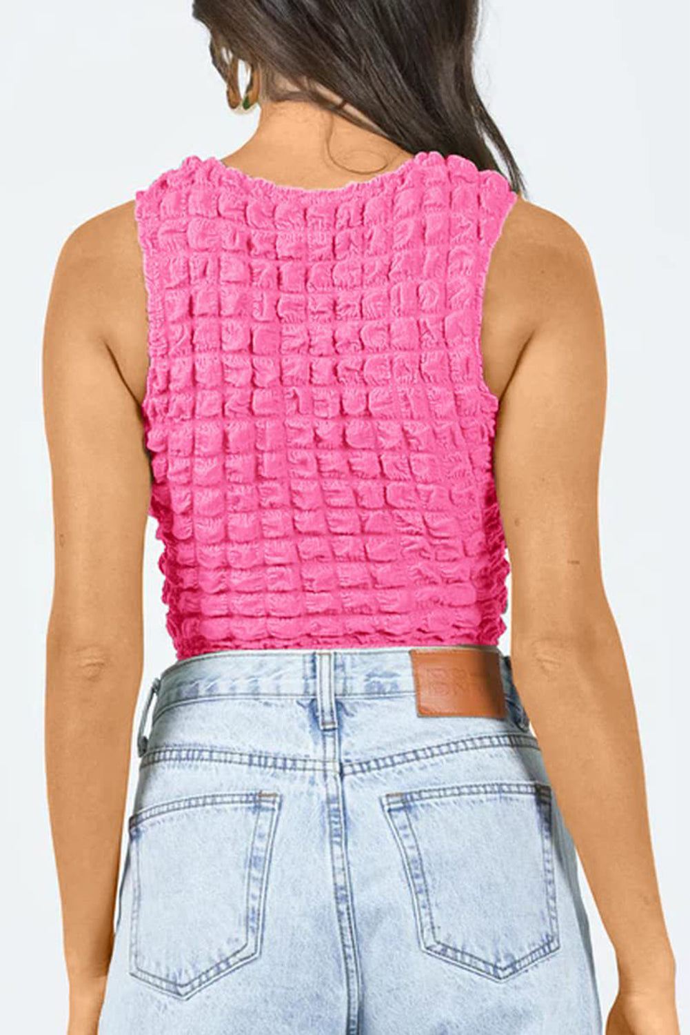 Sexy Waffle Crop Tank Top