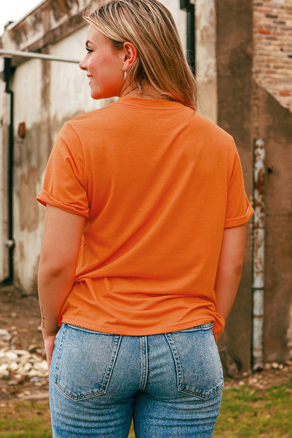 Orange Halloween Pumpkin Graphic Tee