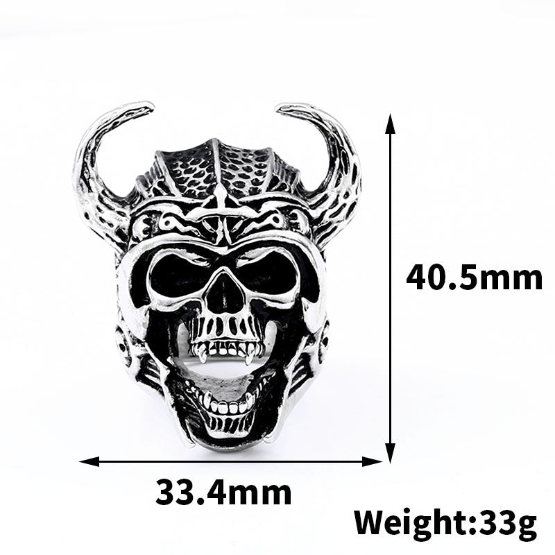 Helmet Warrior Skull Ring