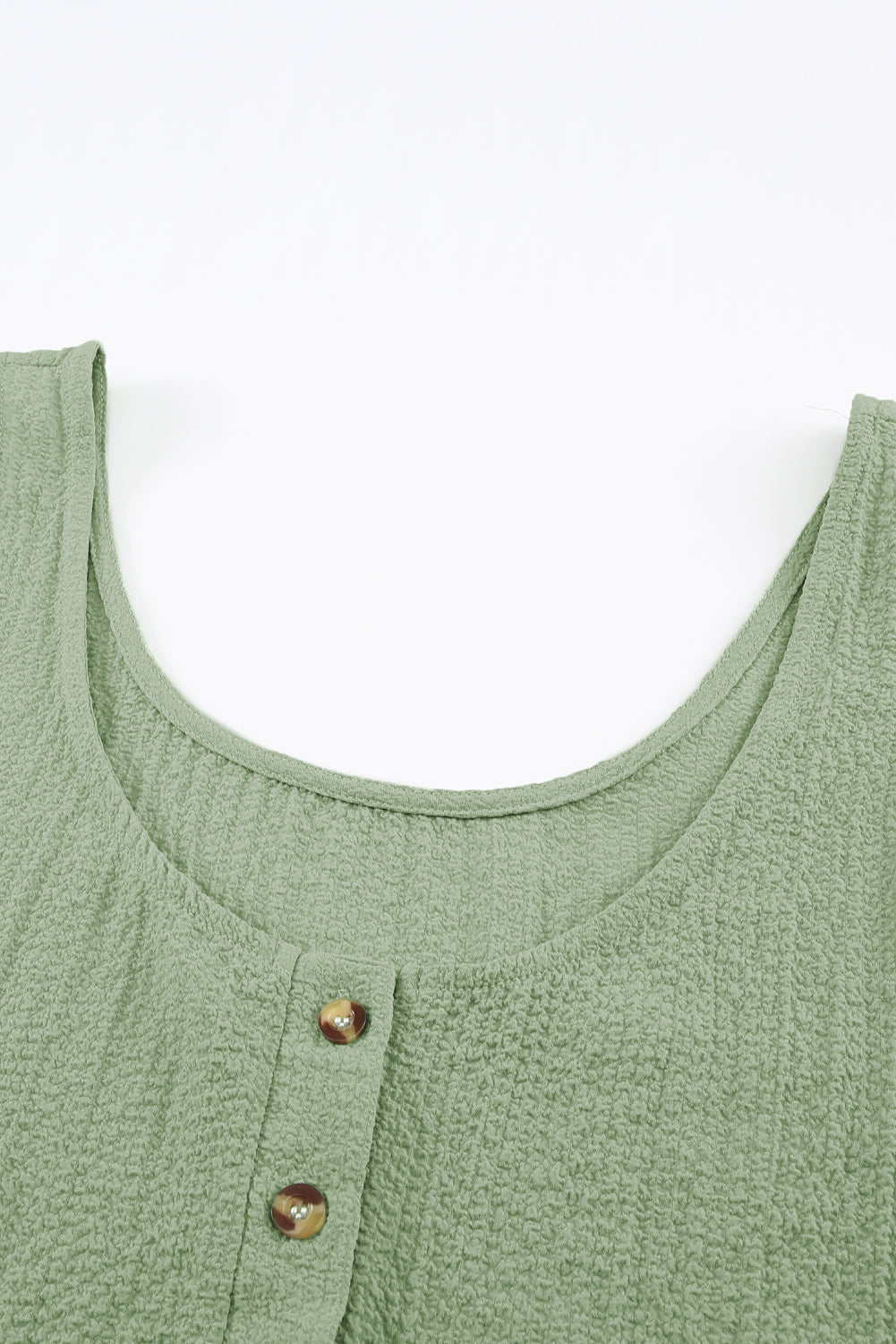 Scoop Neck Loose Fit Button Front Tank Top for Women