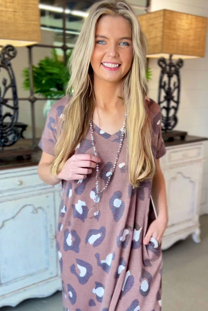 Leopard Print Ruffled Sleeveless Tiered Boho Top