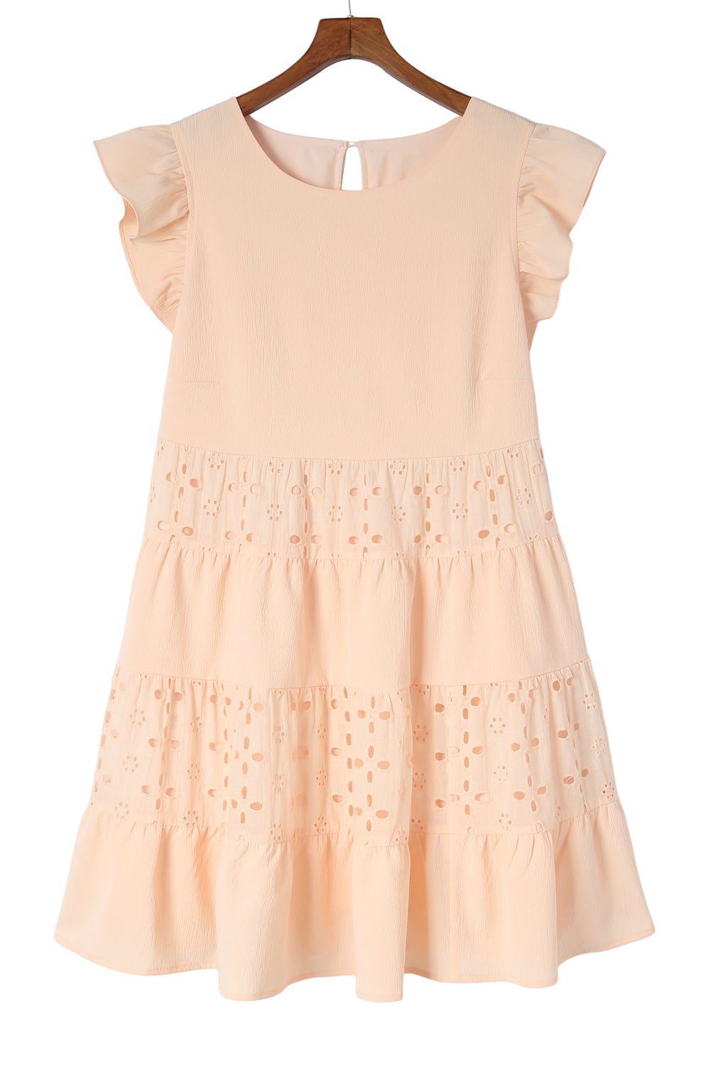 Eyelet Broderie Anglaise Patchwork Tiered Curvy Dress