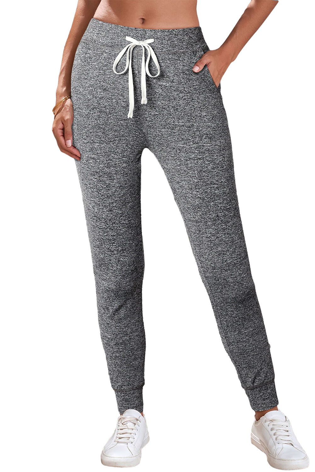 Casual Drawstring Drop Waist Pocketed Joggers