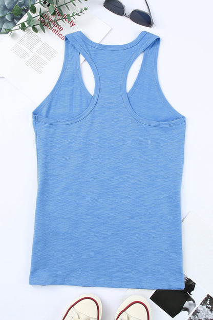 Scoop Neck Basic Solid Tank Top