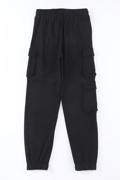 Drawstring Jogger Pants with Cargo Pockets