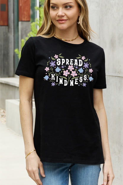 Simply Love Full Size SPREAD KINDNESS Graphic Cotton Tee