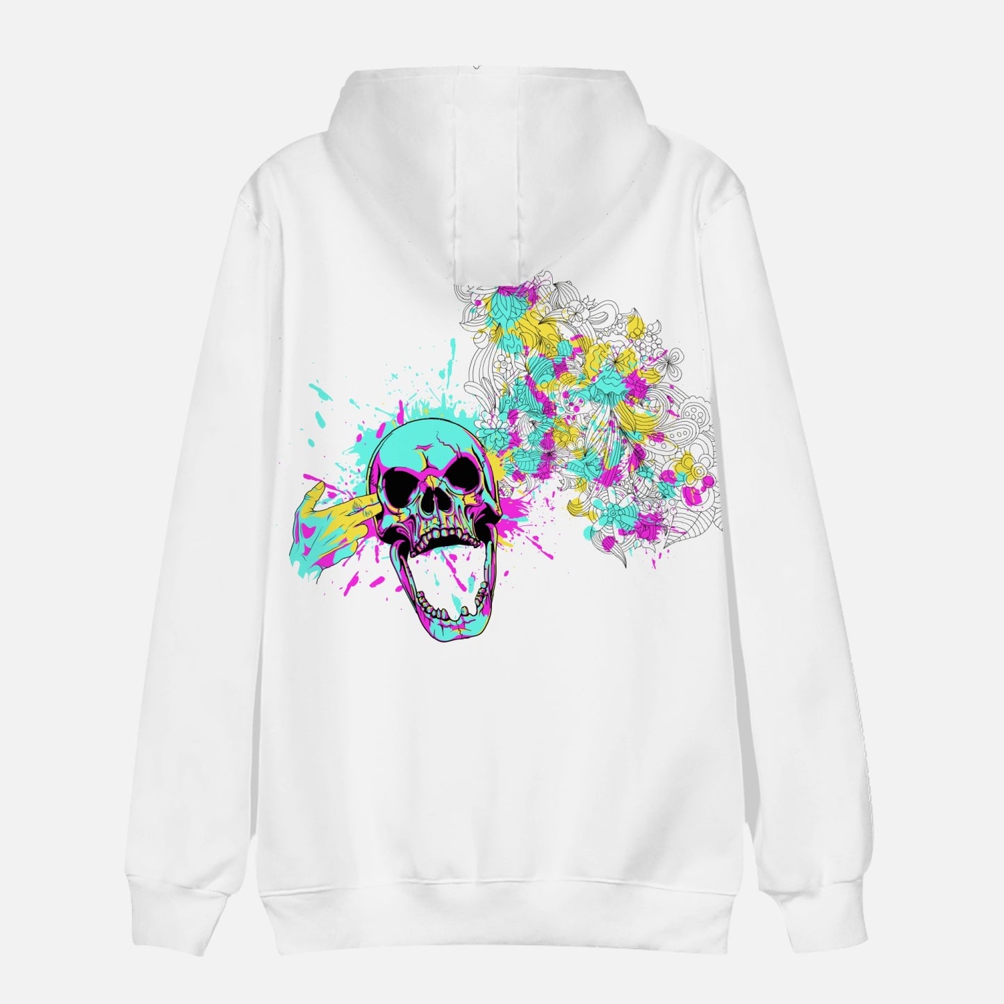 EYS Designer - Splatter Brains Skull Round Collar Hoodie