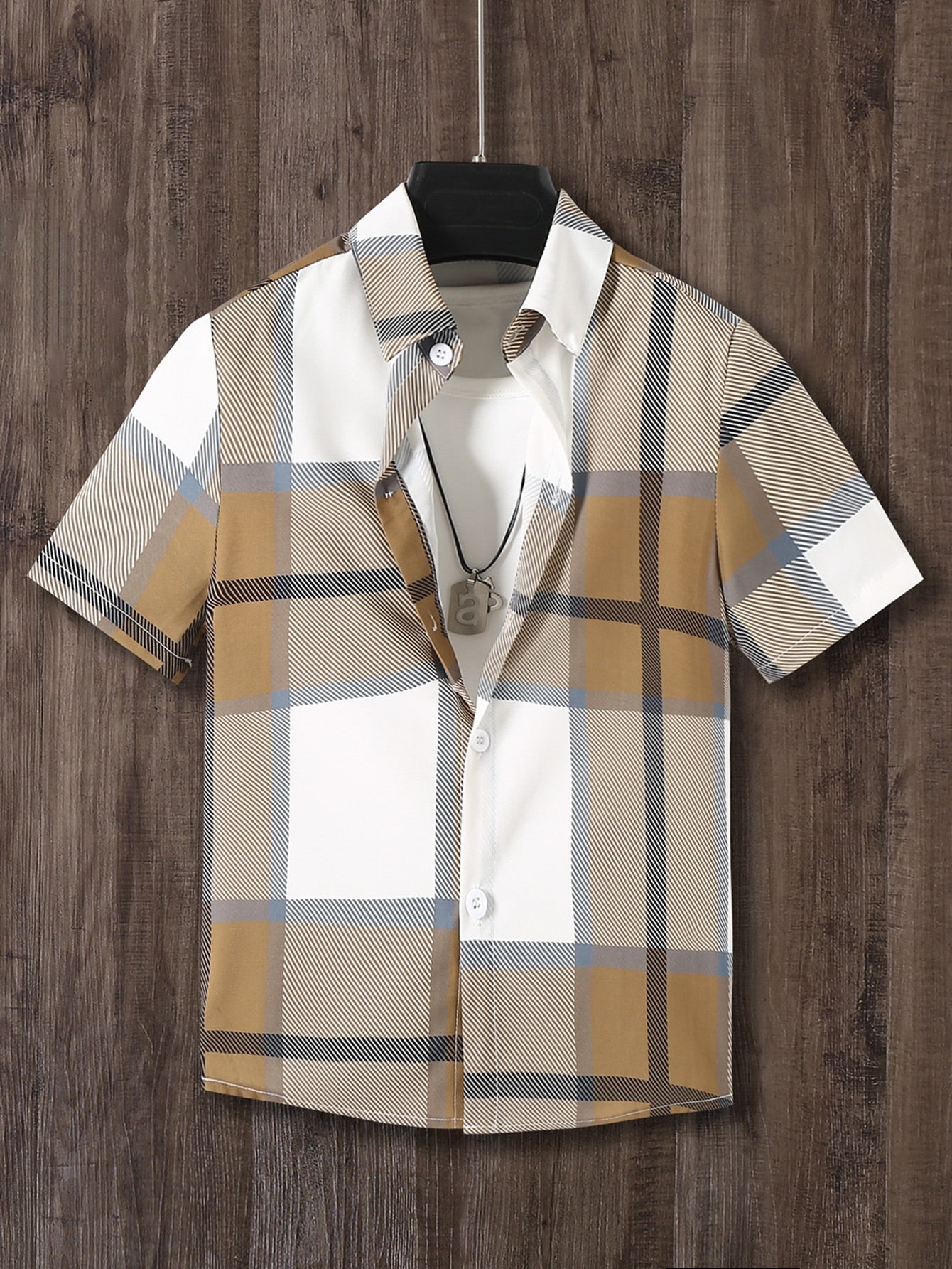 Boys Plaid Print Shirt Without Tee