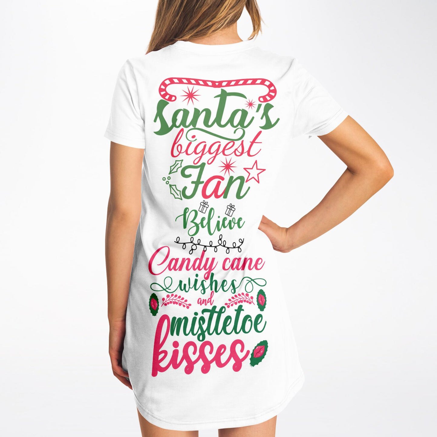 Christmas Greetings T-Shirt Dress