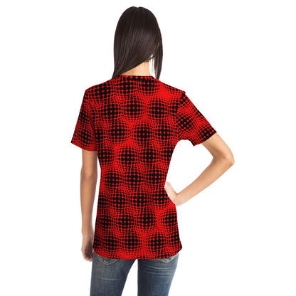 EYS - Dotted Sphere Pattern Red and Black Color Shirt