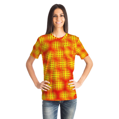 EYS - Dotted Sphere Pattern Red and Gold Color Shirt