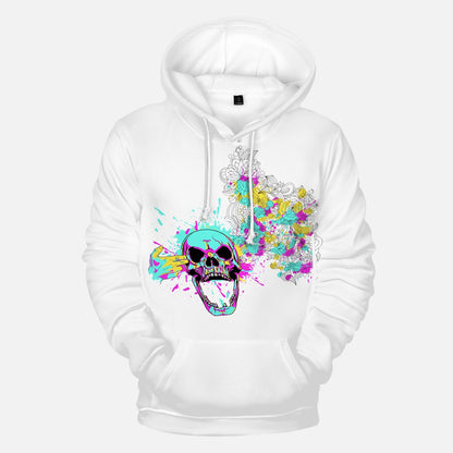 EYS Designer - Splatter Brains Skull Round Collar Hoodie