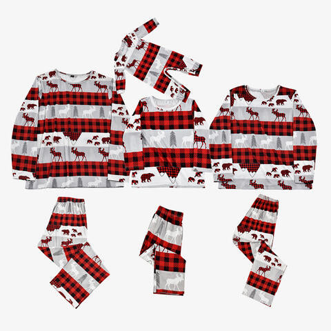 Baby Reindeer & Plaid Round Neck Jumpsuit (Size 2M to 24M)