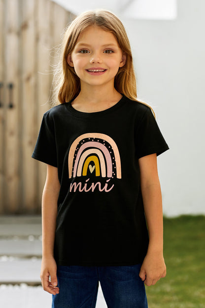 Girls Graphic Round Neck Tee Shirt (Mother & Daughter Collection)