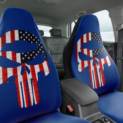 US Flag Punisher Logo Car Seat Covers