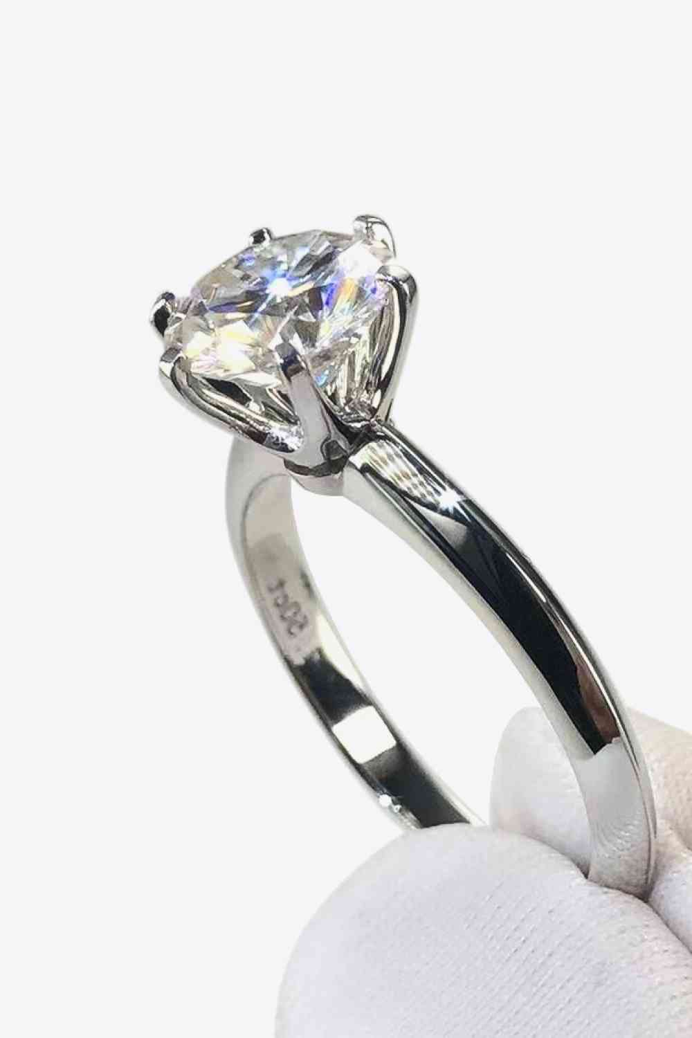 3 Carat Moissanite 925 Sterling Silver6-Prong Ring