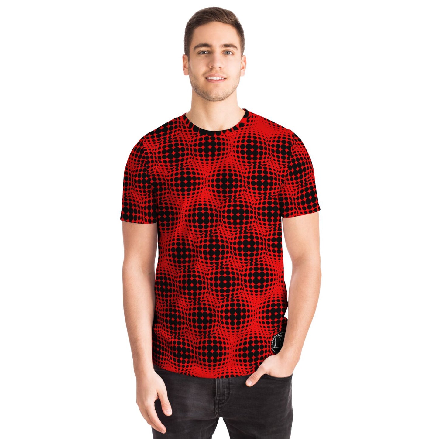 EYS - Dotted Sphere Pattern Red and Black Color Shirt