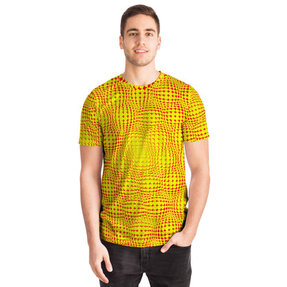 EYS - Dotted Sphere Pattern Gold and Red Color Shirt