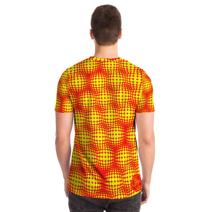 EYS - Dotted Sphere Pattern Red and Gold Color Shirt