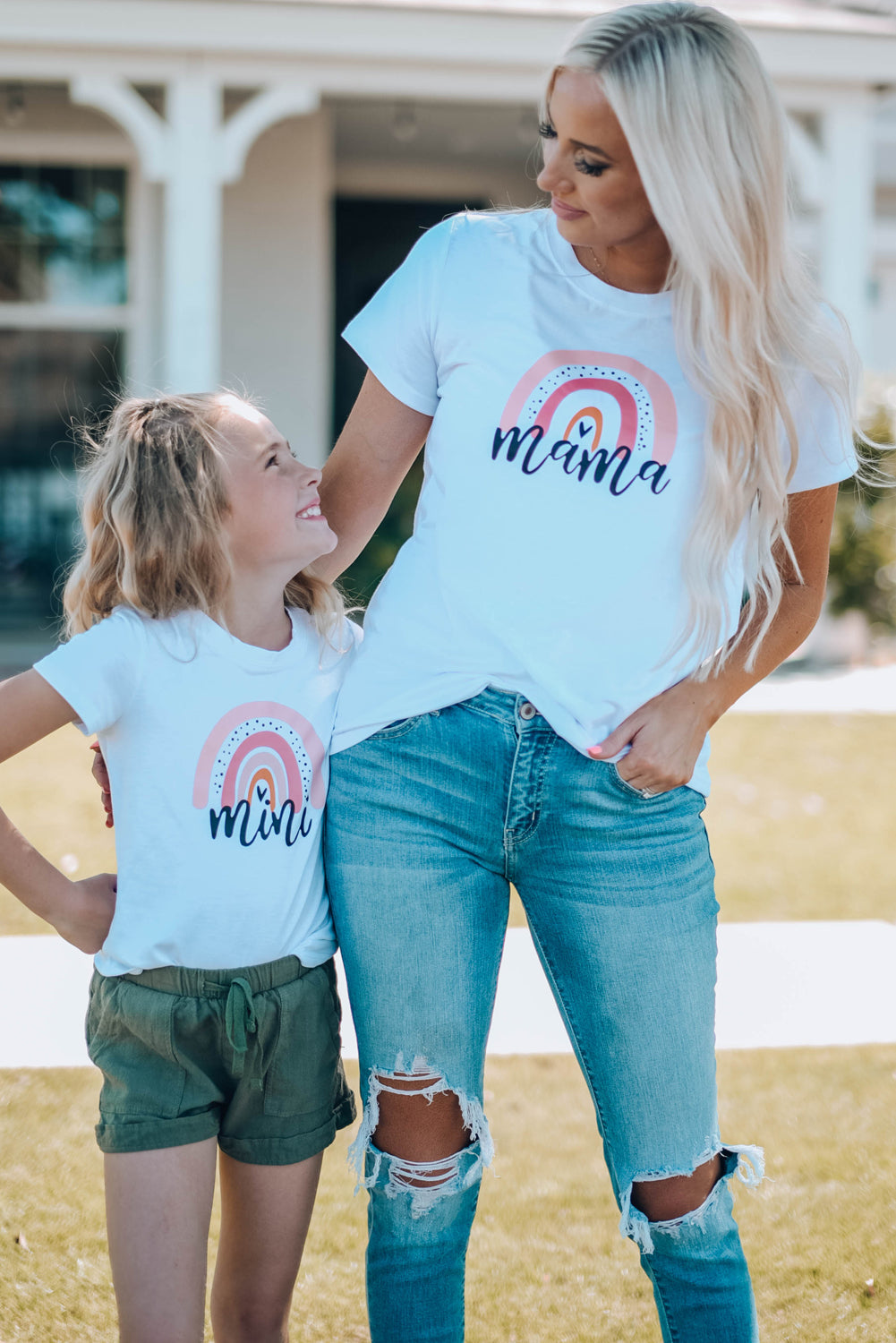 Girls Graphic Round Neck Tee Shirt (Mother & Daughter Collection)