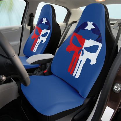 Texas Flag Punisher logo Car Seat Covers