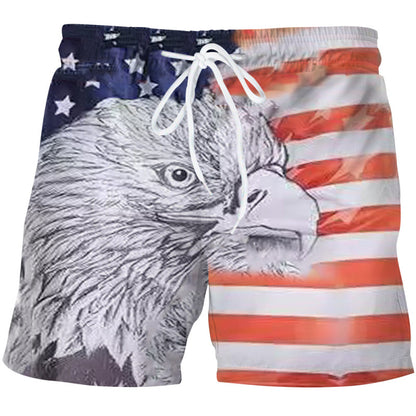 Men's National Flag Digital Printing Casual Sports Shorts