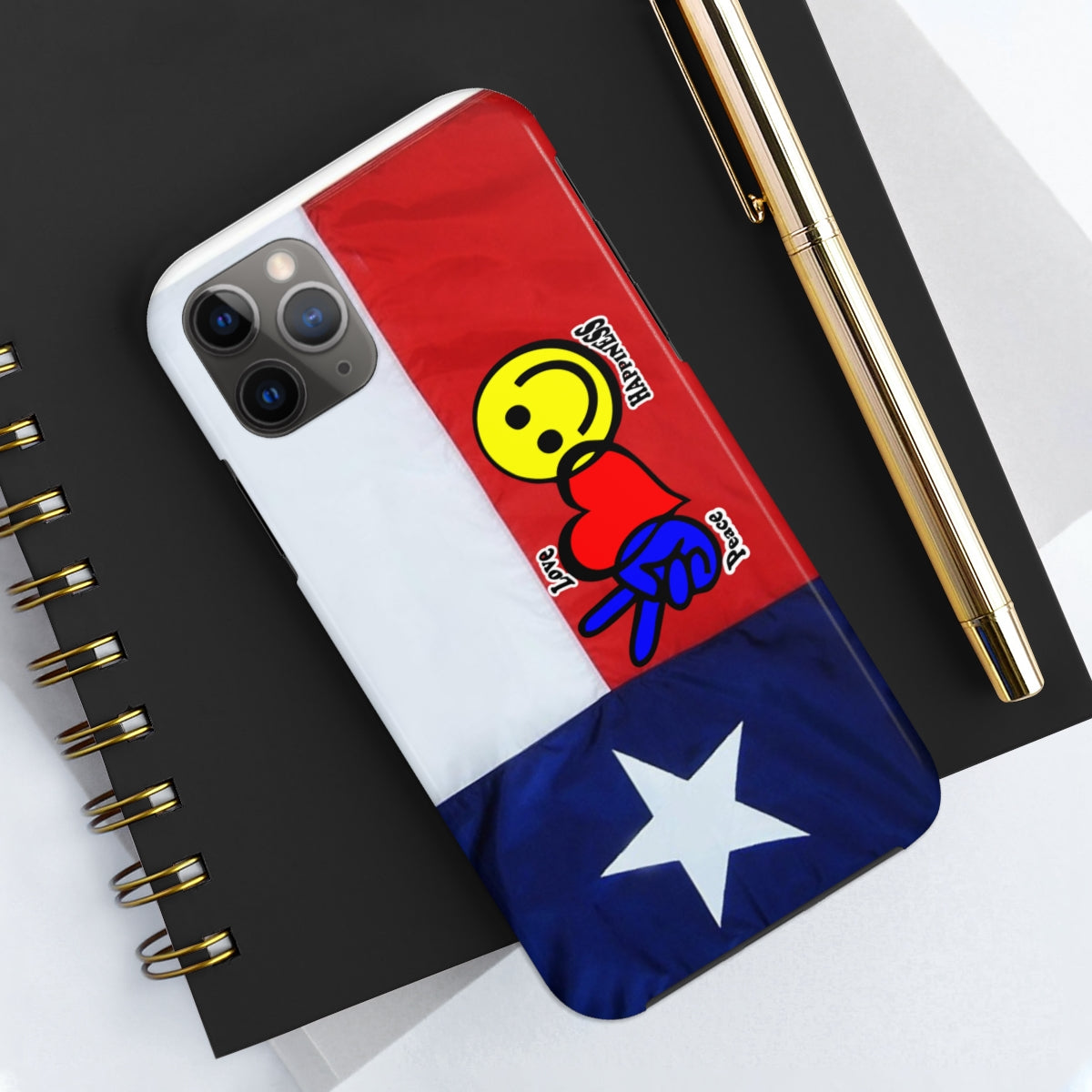 I-Phone Tough Case - Peace, Love & Happiness Texas Style