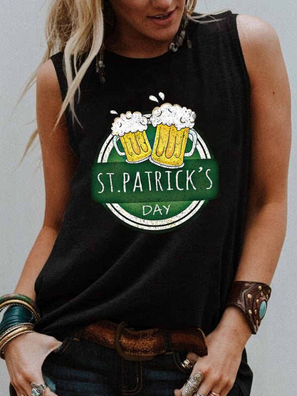 Women's Premium St. Patrick's Day Graphic Print Flowy Tank Top