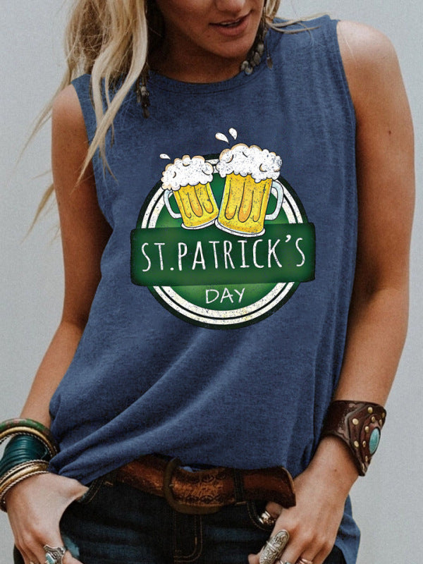 Women's Premium St. Patrick's Day Graphic Print Flowy Tank Top