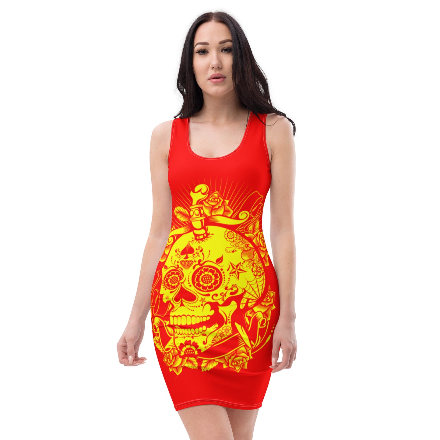 Red & Gold Little Fitted Dress