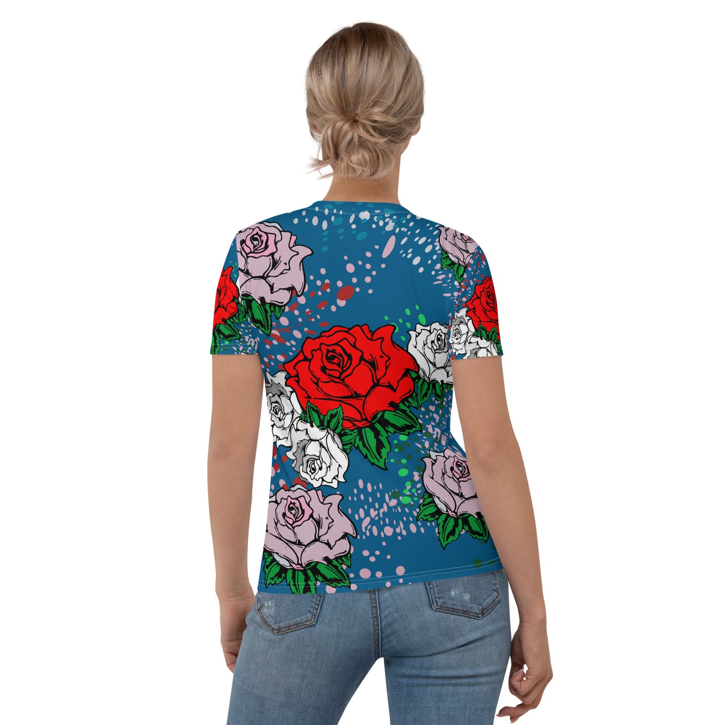 Latina Sugar Skull (All Over Printed Ladies Shirt) FREE SHIPPING ON THIS ITEM!