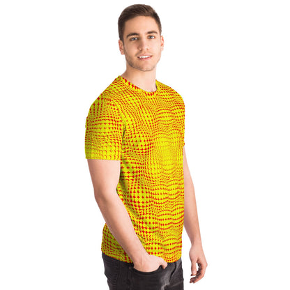 EYS - Dotted Sphere Pattern Gold and Red Color Shirt