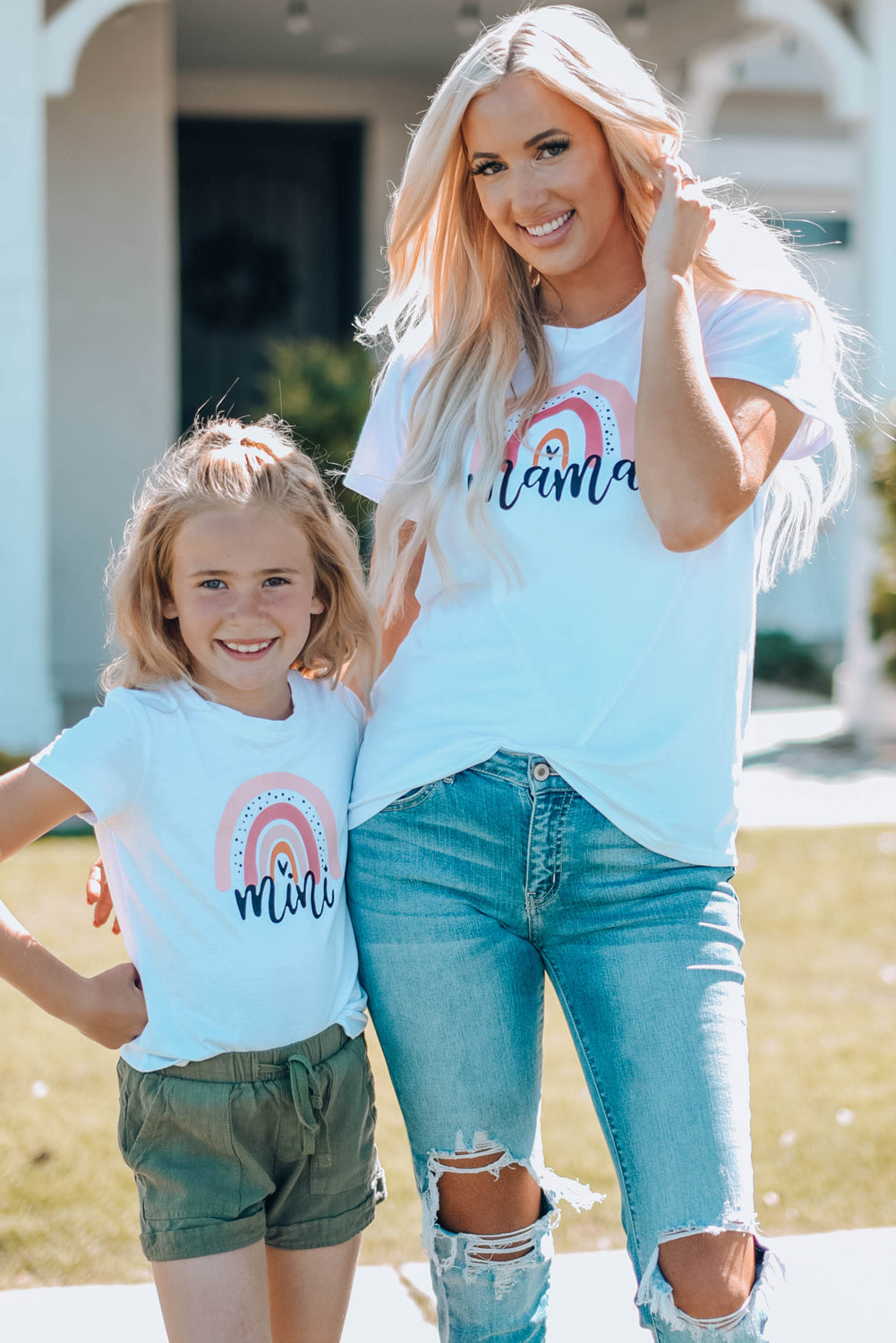 Women Graphic Round Neck Tee Shirt (Mother & Daughter Collection item)