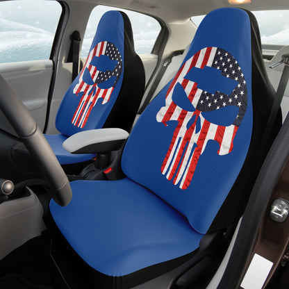 US Flag Punisher Logo Car Seat Covers