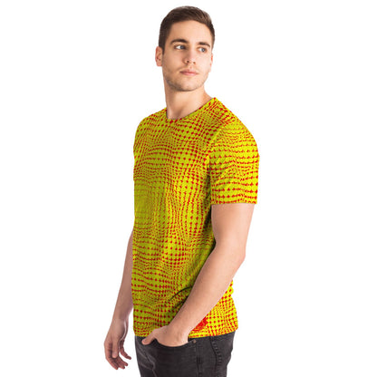 EYS - Dotted Sphere Pattern Gold and Red Color Shirt