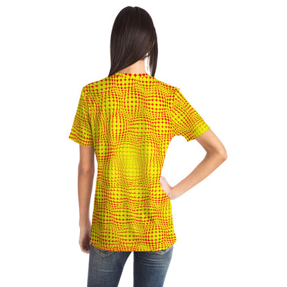 EYS - Dotted Sphere Pattern Gold and Red Color Shirt