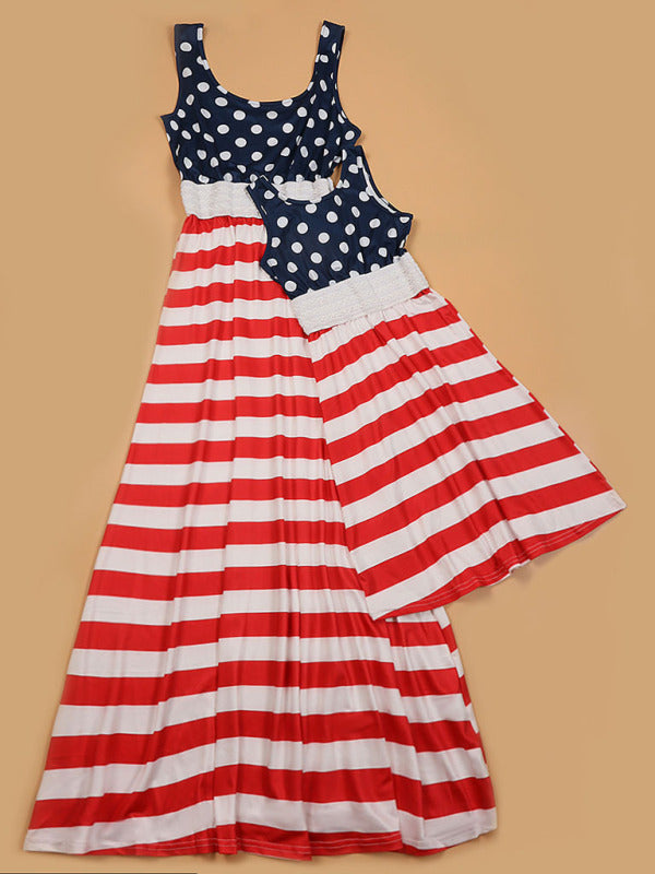 Women's National Flag Print Tank Top Dress Maternity Dress