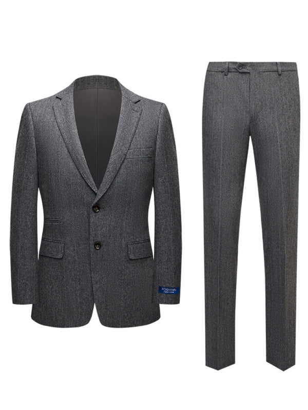 Men's Slim Fit Business Two Piece Suit