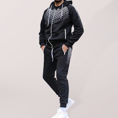 Men's Performance Zipper Hoodie And Sweatpants Two Piece Set