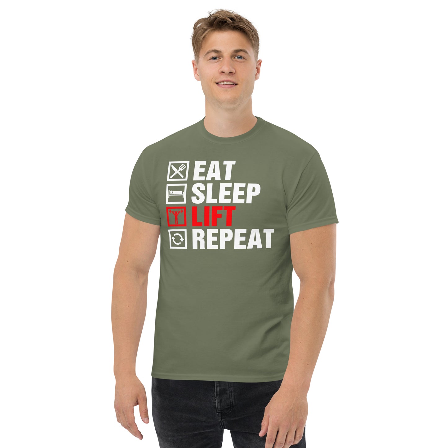 Eat, Sleep. Lift, Repeat (Gildan 5000)