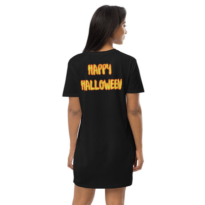 Happy Halloween Skeleton T-Shirt Dress - Halloween Theme