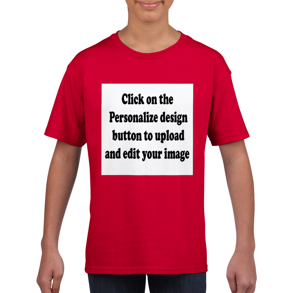 Create A Custom Personalized Kids T-shirt (Front Design Only)