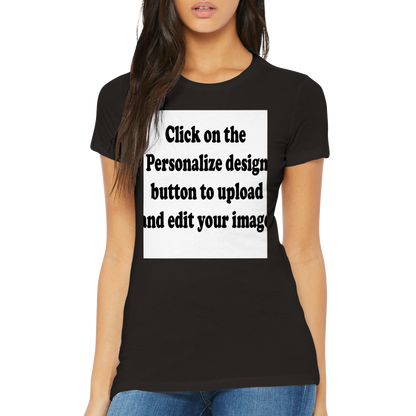 Create A Custom Personalized Womens Crewneck T-shirt (Upload Your Image / Logo)