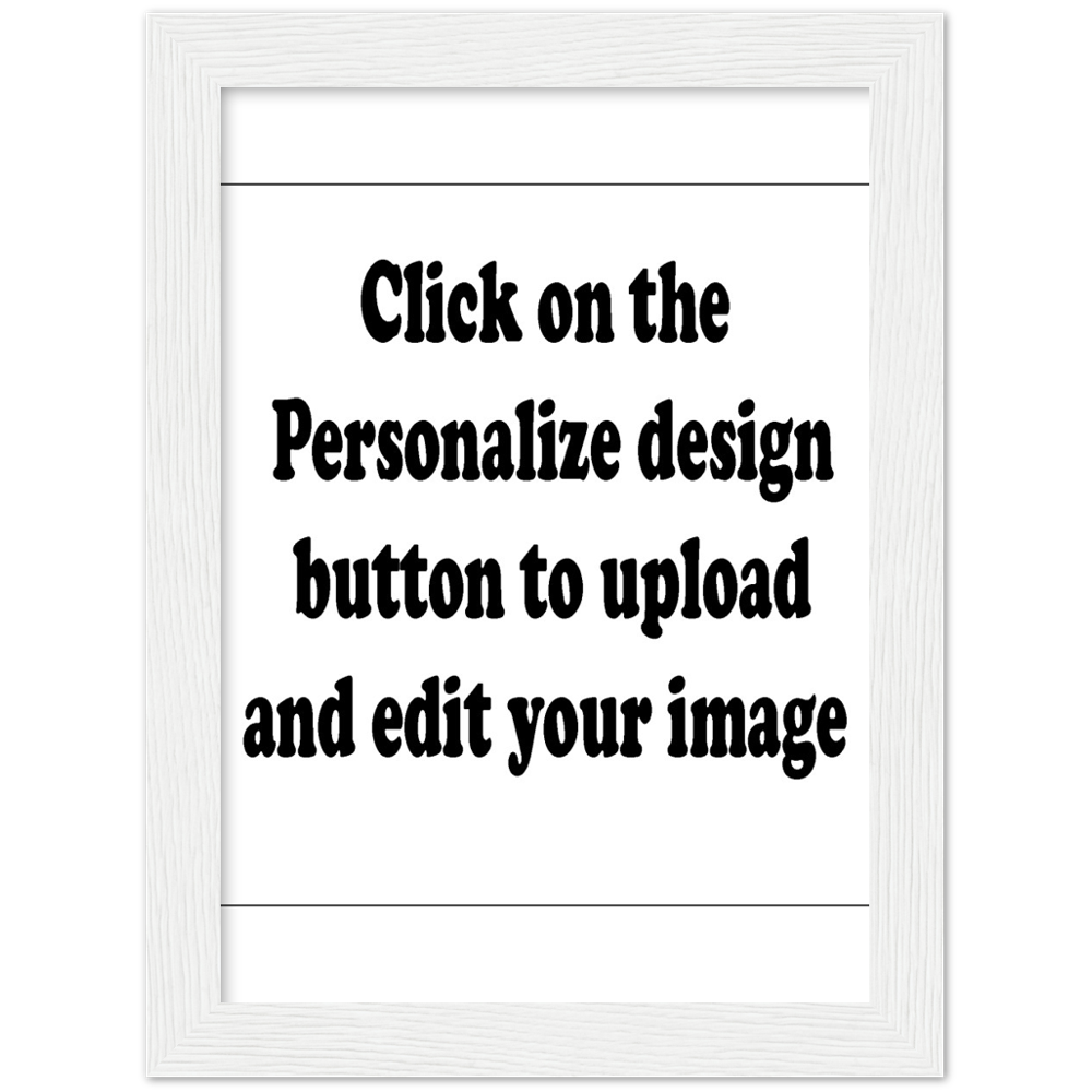 Customized Classic Semi-Glossy Paper Wooden Framed Poster (Upload Your Image / Logo)