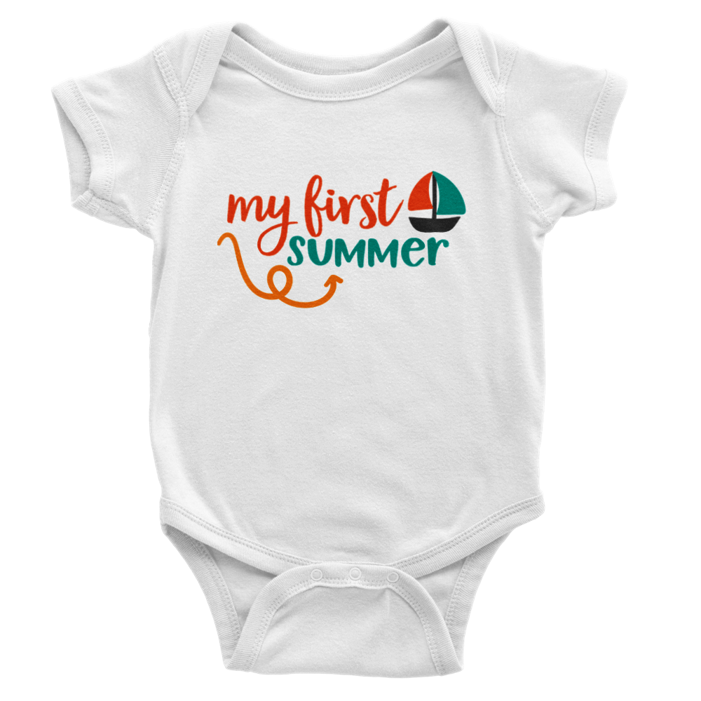 My first summer - Classic Baby Short Sleeve Onesies