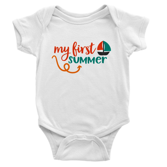 My first summer - Classic Baby Short Sleeve Onesies