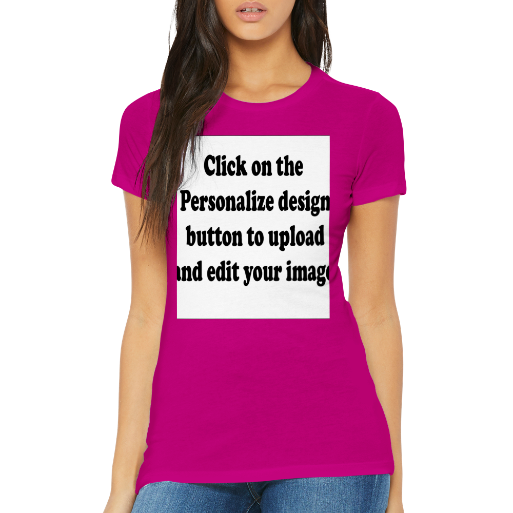 Create A Custom Personalized Womens Crewneck T-shirt (Upload Your Image / Logo)