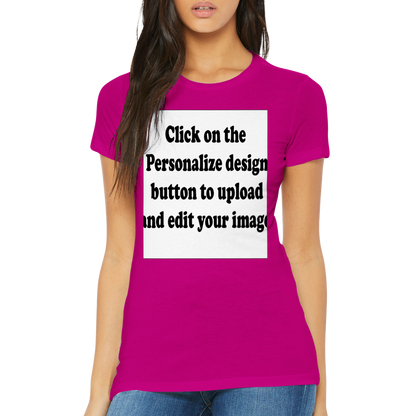 Create A Custom Personalized Womens Crewneck T-shirt (Upload Your Image / Logo)