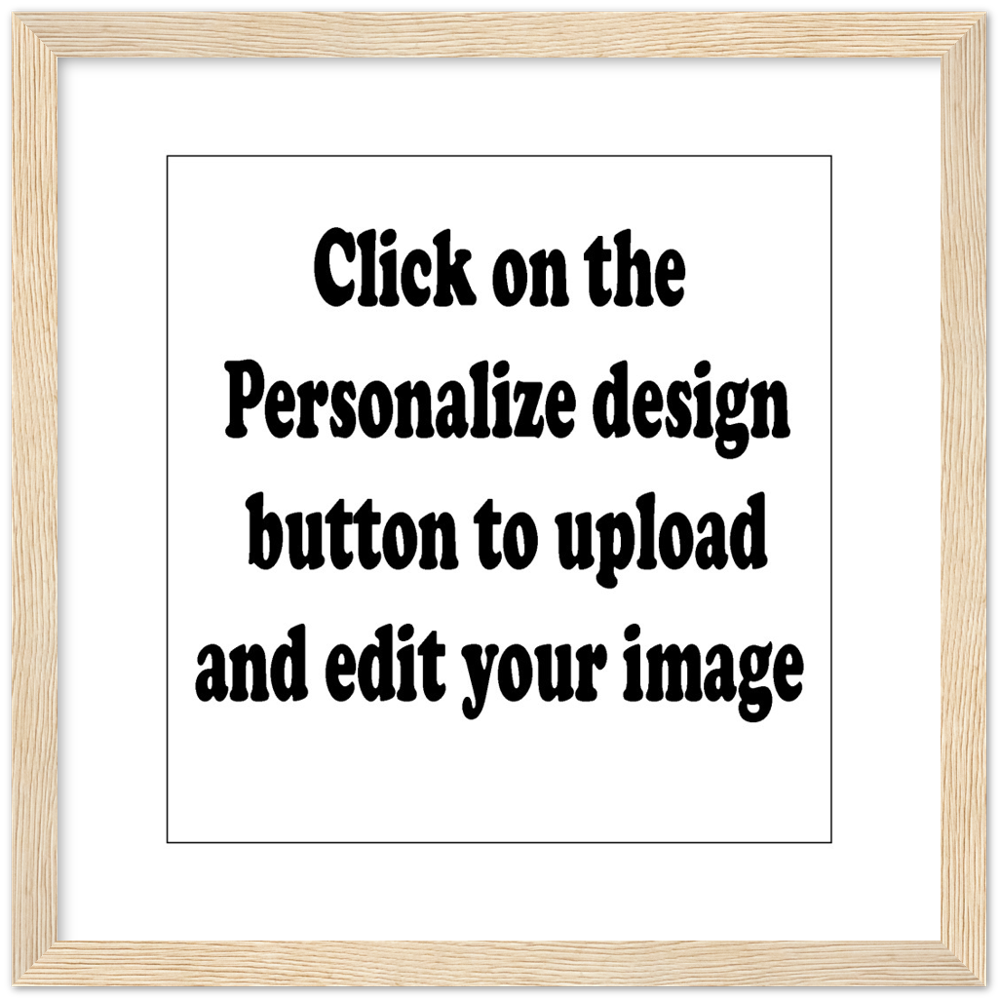 Customized Classic Semi-Glossy Paper Wooden Framed Poster (Upload Your Image / Logo)